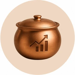Copper pot of wealth
